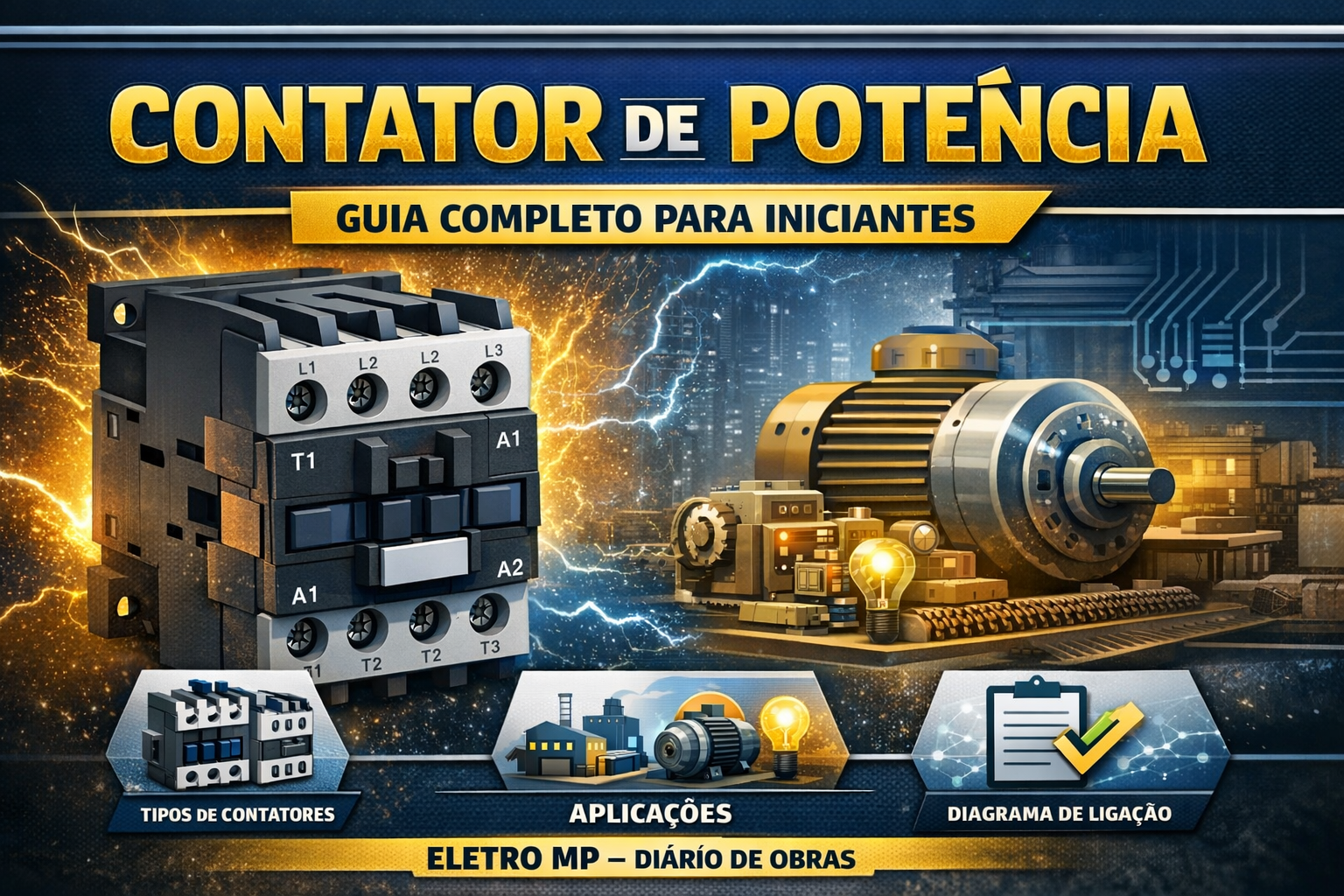 Contator de Potência: O que é, Tipos, Aplicações e Diagrama de Ligação