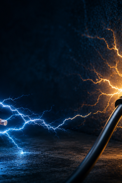 Ilustração didática explicando o que é eletricidade para iniciantes em cursos de elétrica